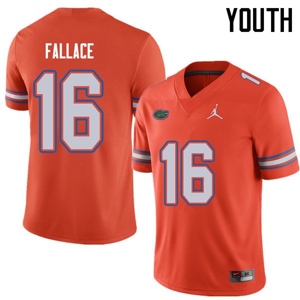 Jordan Brand Youth #16 Brian Fallace Florida Gators College Football Jersey Orange